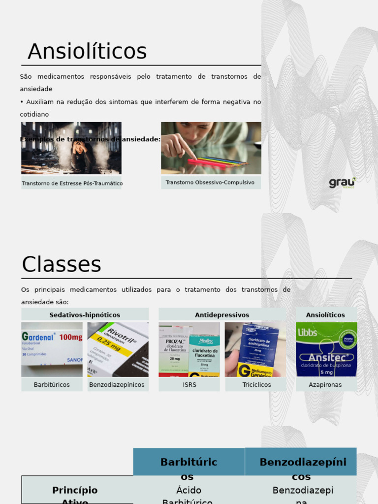 Ansiolíticos: Tratamento e Efeitos | PDF | Depressão | Ansiedade