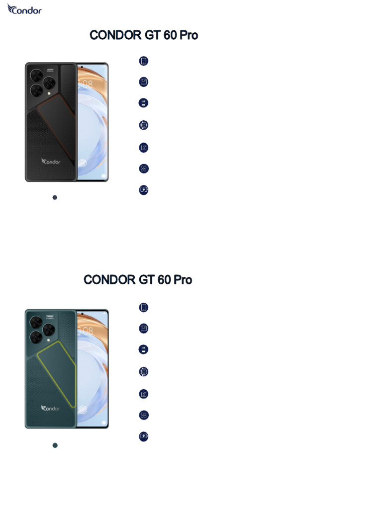 Condor GT 60 Pro Specs Overview | PDF