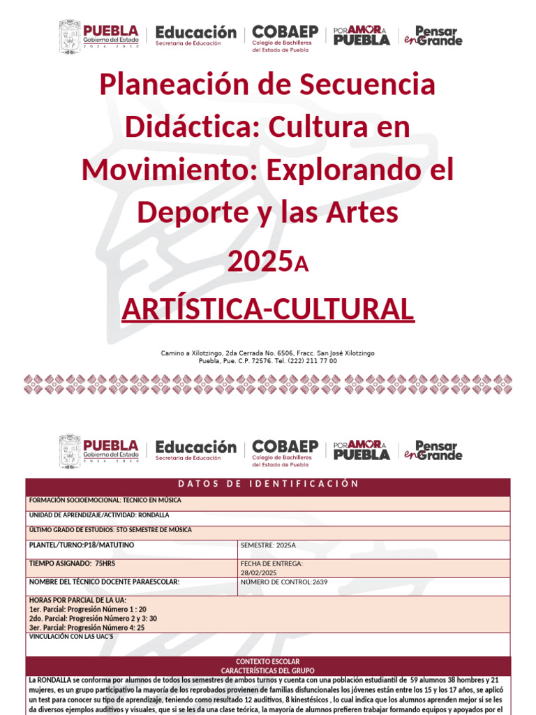 Planeación Didáctica de Rondalla 2025A | PDF | Aprendizaje | Ritmo