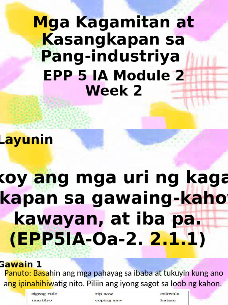 EPP 5 IA Week 2 | PDF
