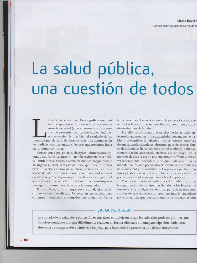 Salud Pública: Retos y Oportunidades | PDF | Ciencias de la Salud ...
