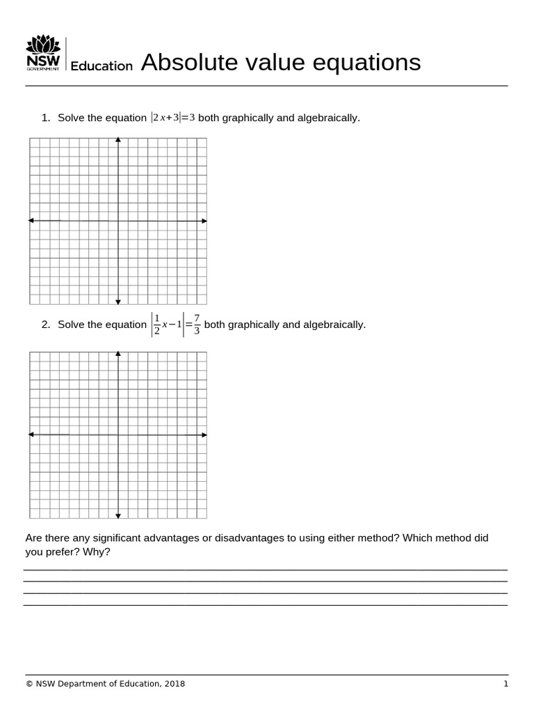 Ma f1 4 Resource Absolute Value Equations | PDF