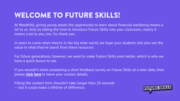 PLEASE READ FIRST! Introduction to Future Skills | PDF