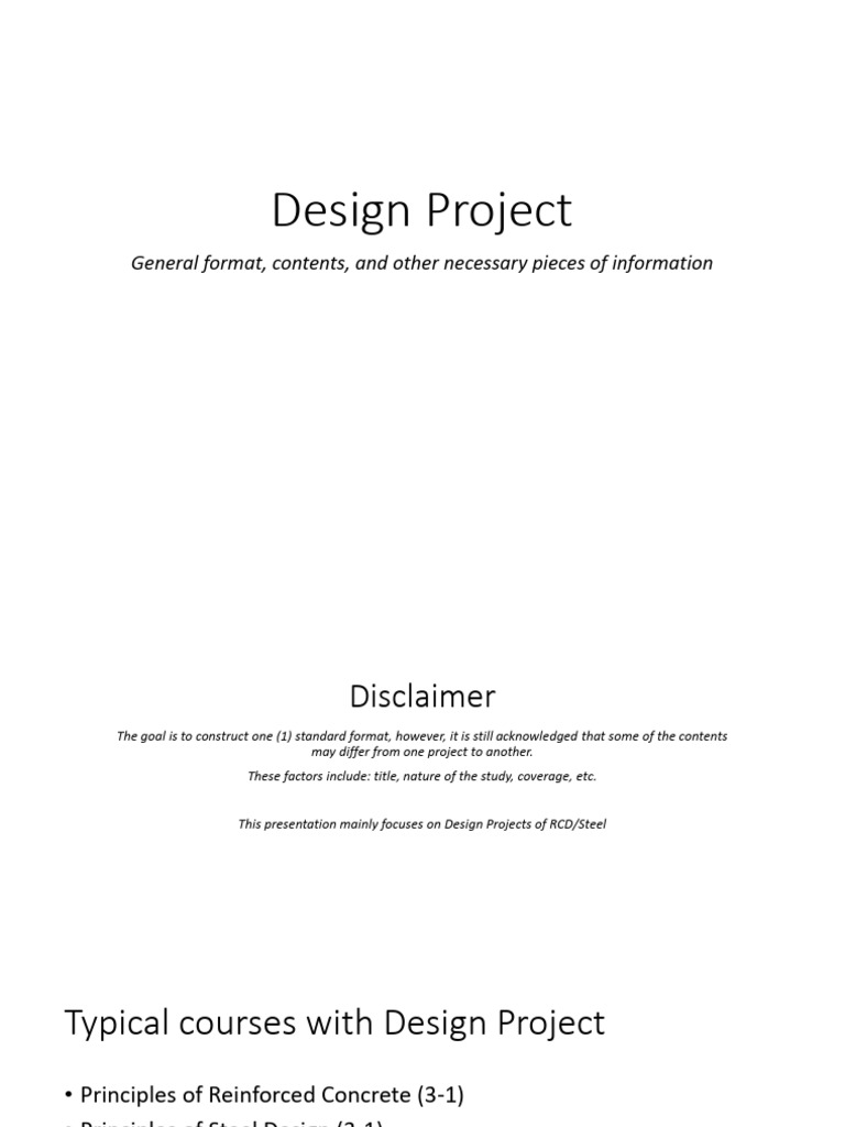 Design Project Guidelines for RCD/Steel | PDF | Topography