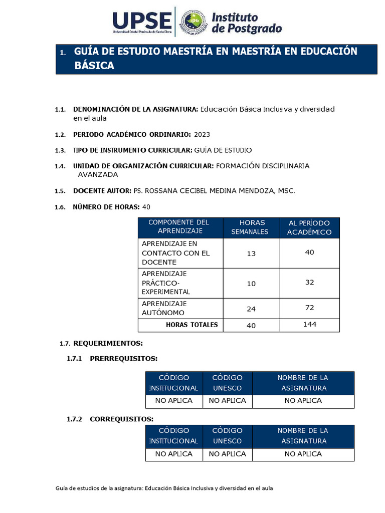 Educación Inclusiva en el Aula: Guía 2023 | PDF | Plan de estudios ...