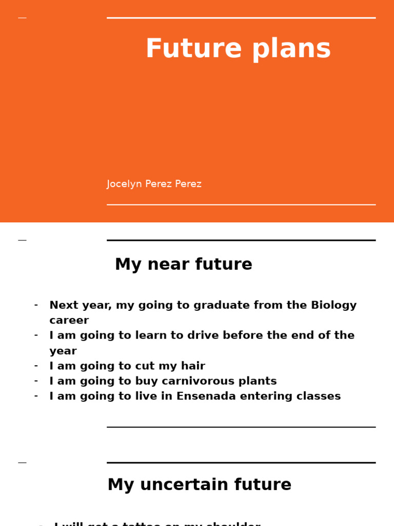 Future Plans | PDF
