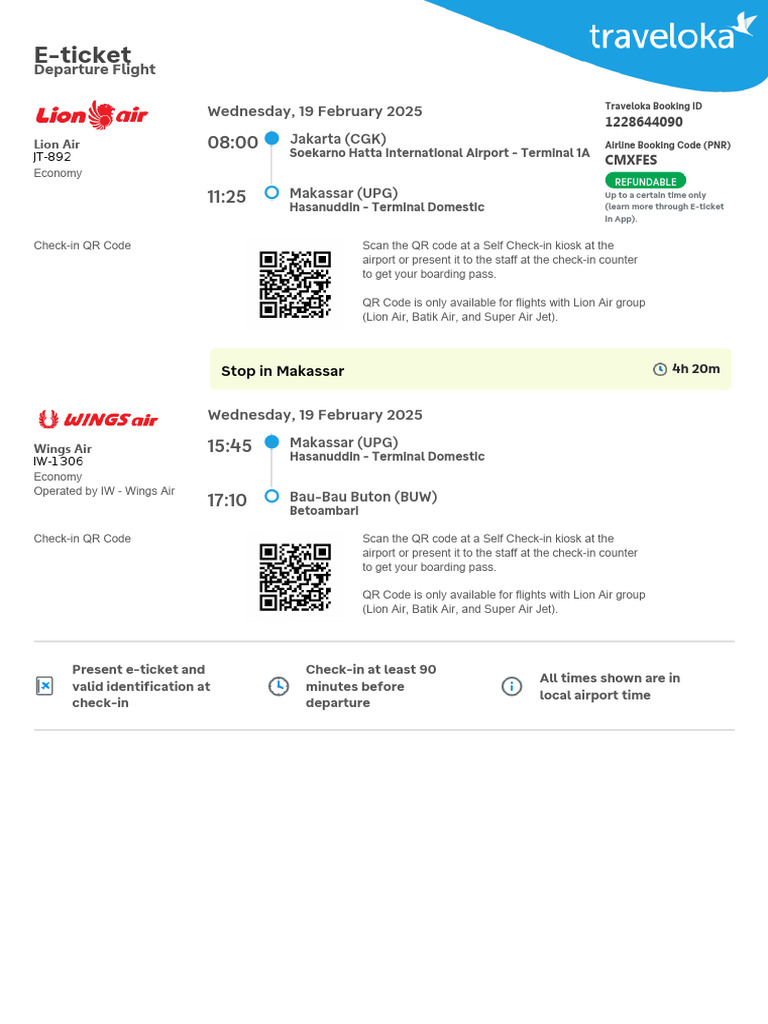 Flight 1 Bella Humaira Lengkong Cgk Cmxfes Buw Flight Originating Pdf