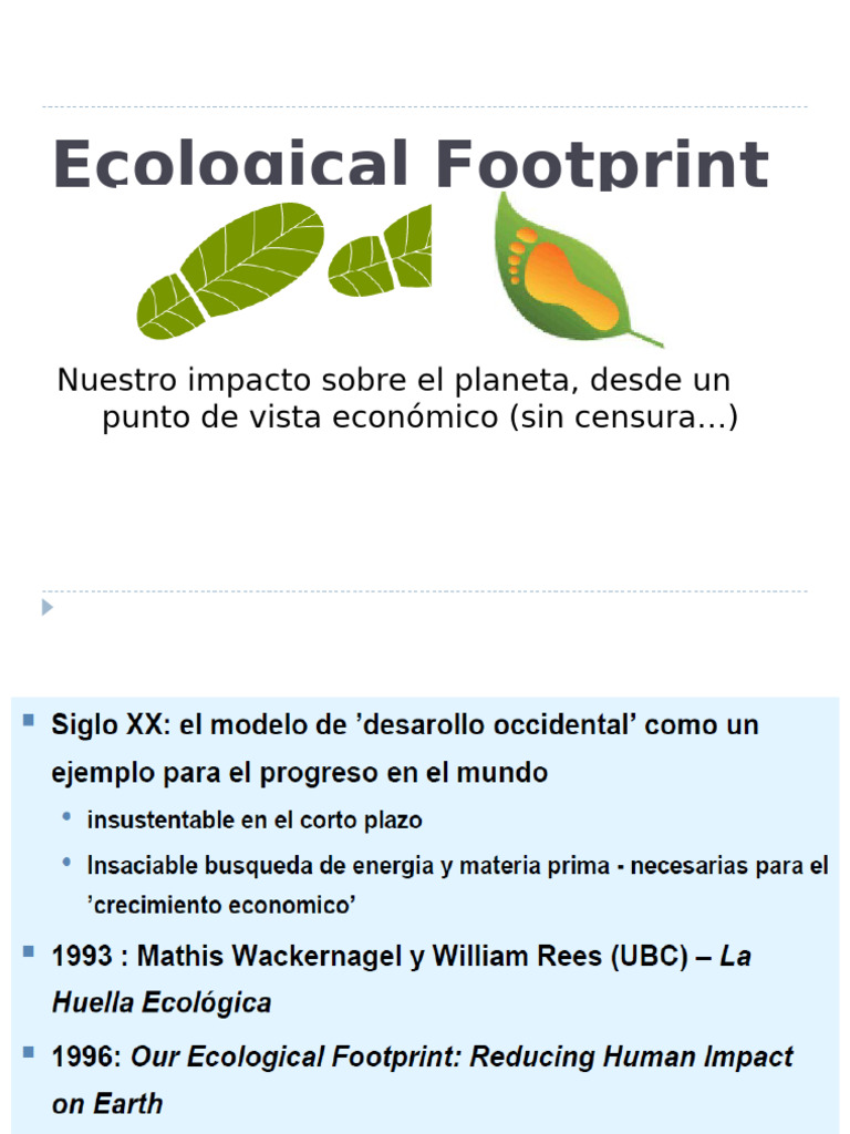 La Huella Ecologica | PDF | Entorno natural | Ciencias sociales ambientales