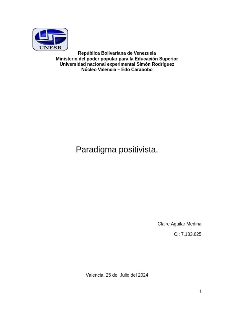 Paradigma Positivista en Ciencias Sociales | PDF | Positivismo | Método ...
