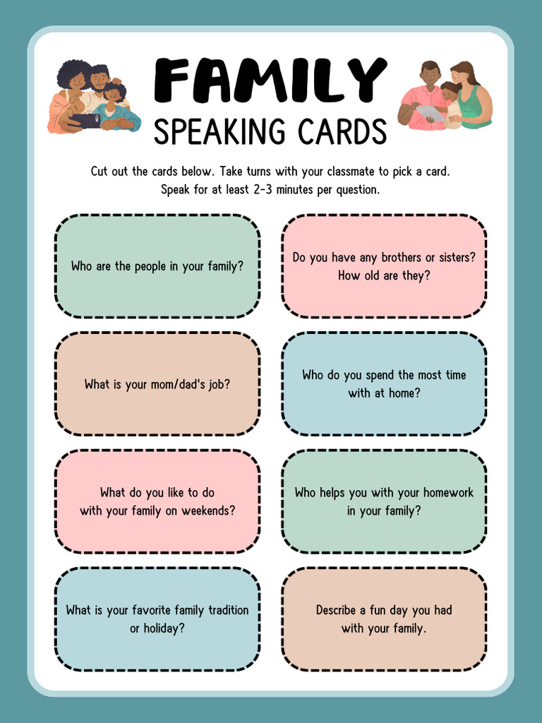 Engaging Speaking Cards for Students | PDF