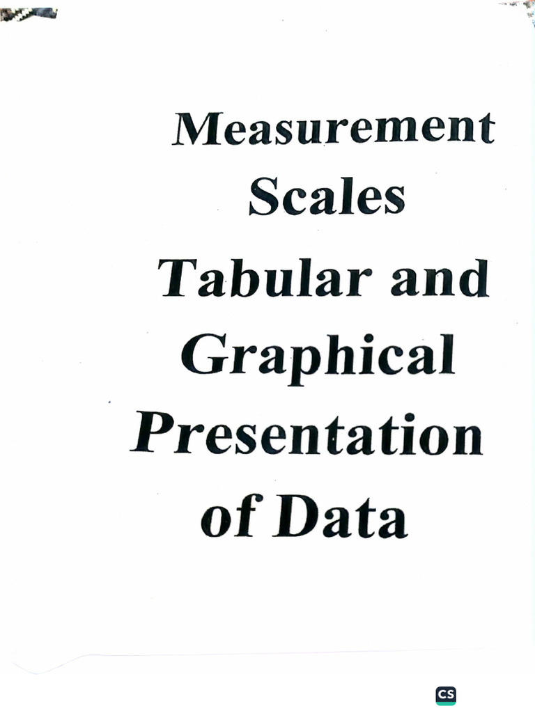 Tabular and Graphical Presentation of Data | PDF