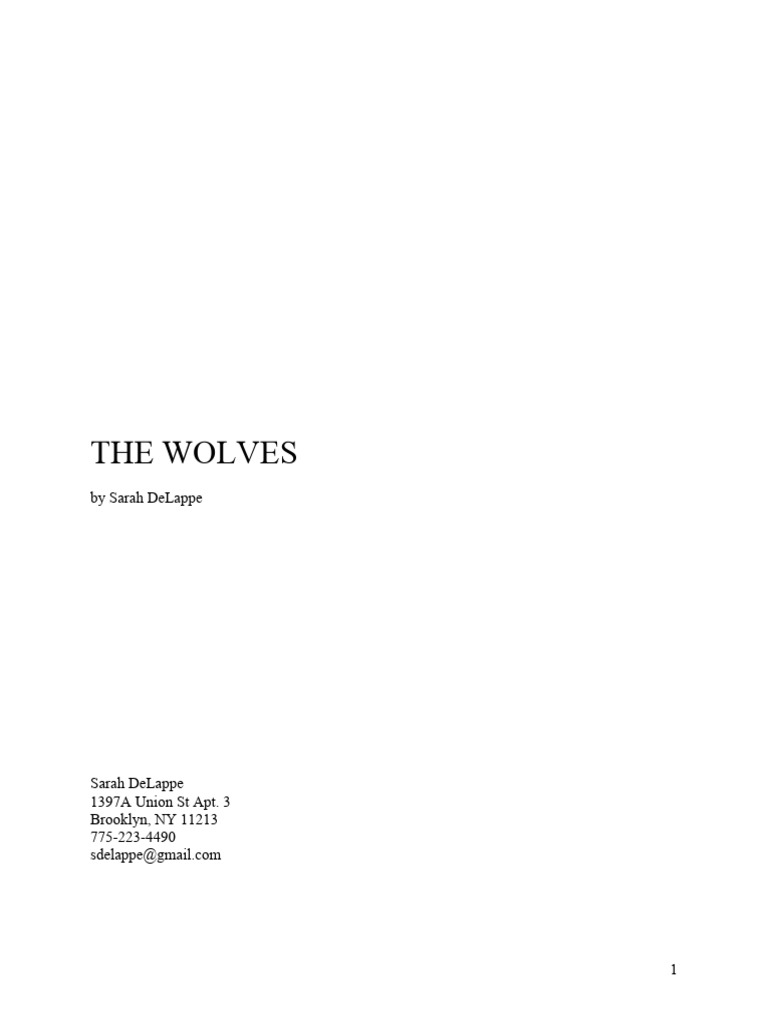 The Wolves: A Play Analysis | PDF