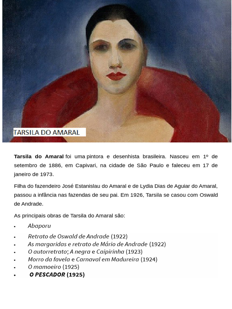Biografia de Tarsila do Amaral | PDF