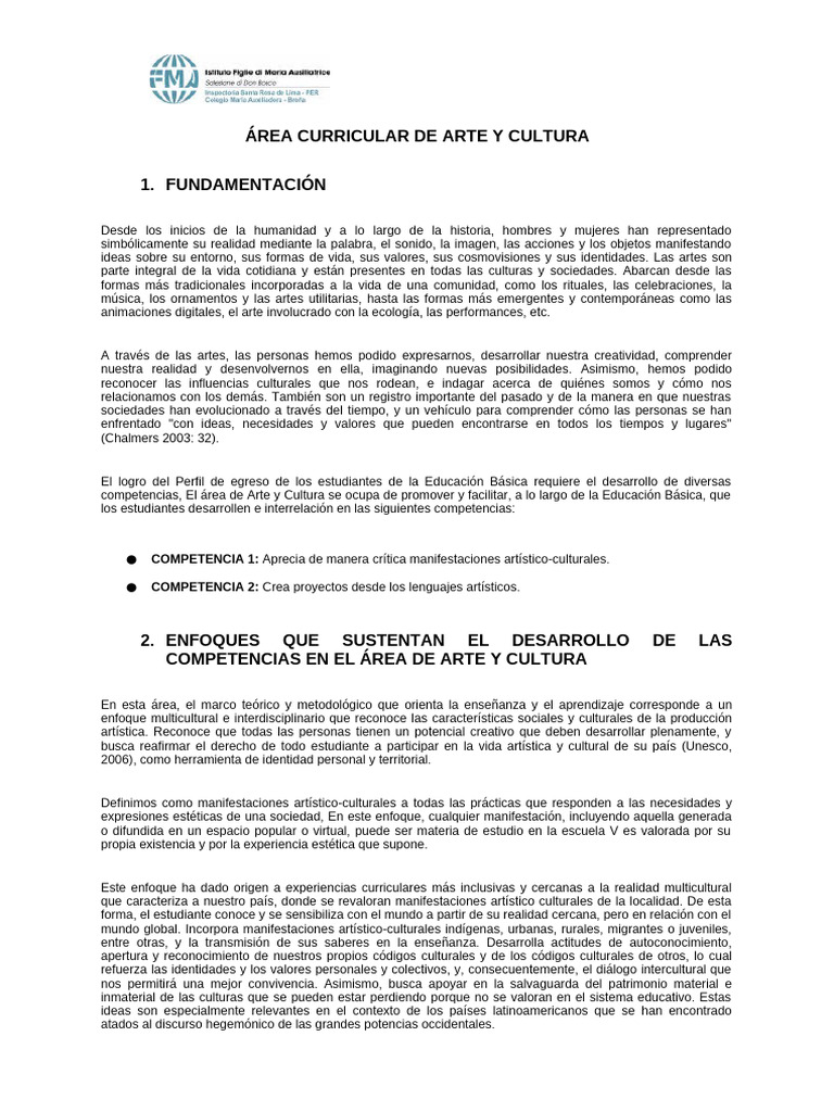 Pci de Arte y Cultura | PDF | Evaluación | Bailes