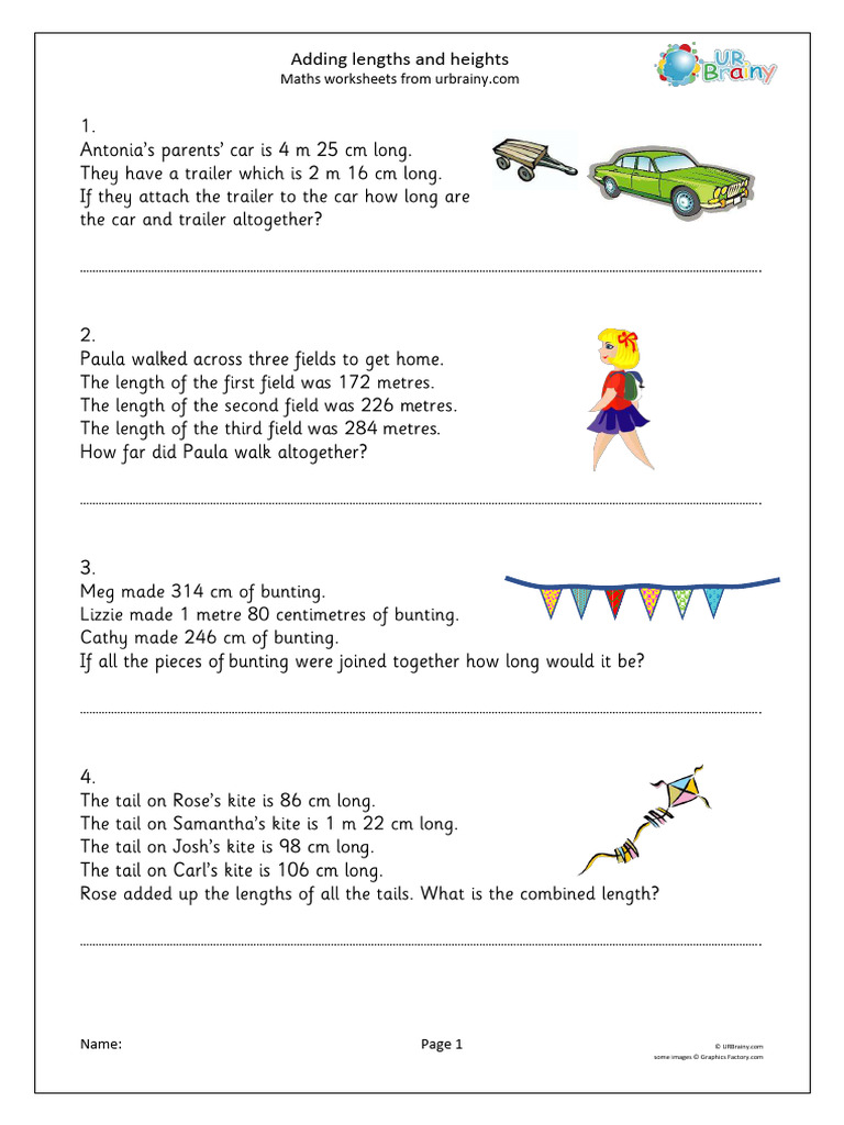 Adding Lengths and Heights | PDF