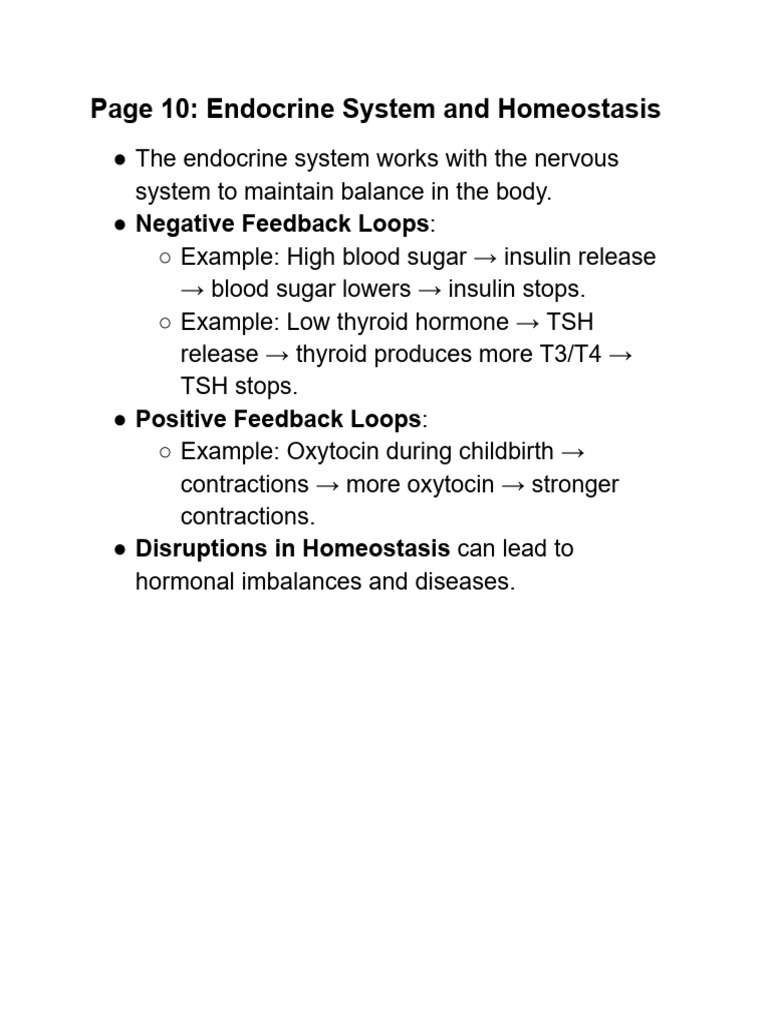 Healthcare Endocrine System Notes - Google Docs 10 | PDF