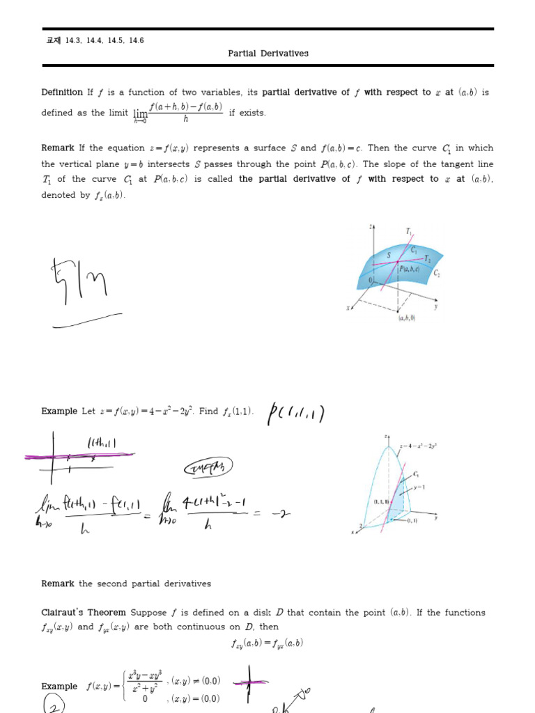 Understanding Partial Derivatives and Tangent Planes | PDF | Derivative ...