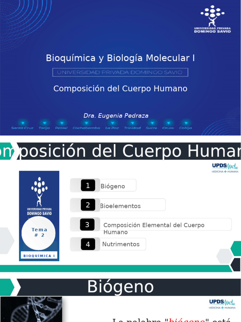 Composición Bioquímica del Cuerpo Humano | PDF | Importar | Moléculas