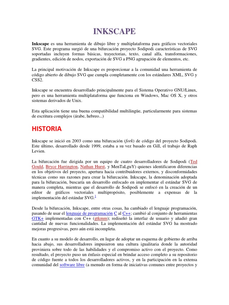 Interfaz y características de Inkscape | PDF | Informática | Software