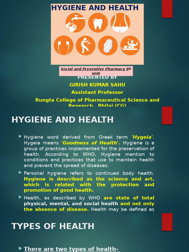 Personal Hygiene for Health Maintenance | PDF | Hygiene | Oral Hygiene