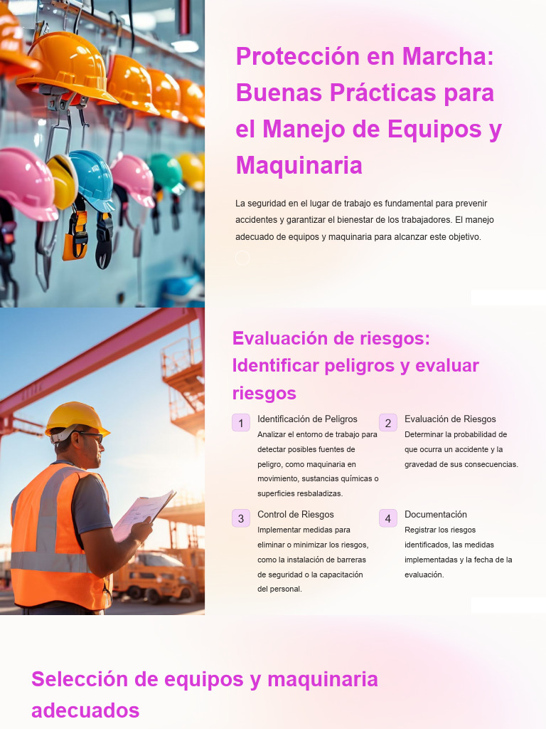 Proteccion en Marcha Buenas Practicas para El Manejo de Equipos y ...