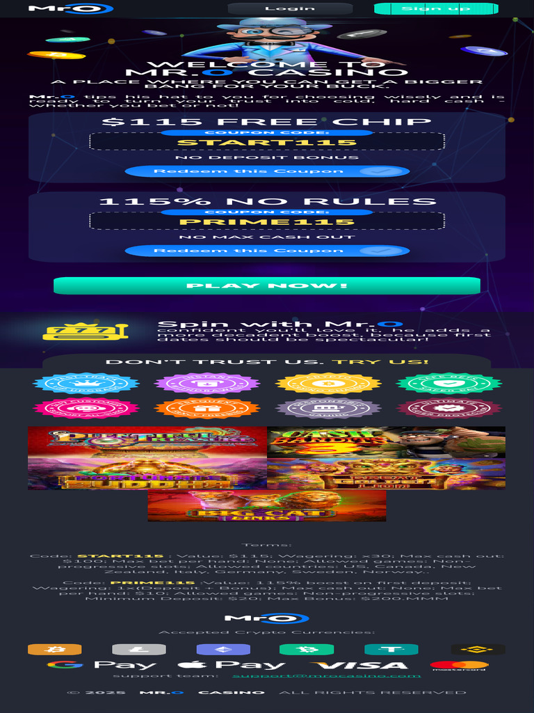 Mr. O Casino No Deposit Bonuses 2025 | PDF