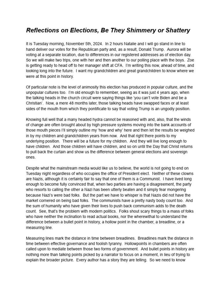Reflections on a Shattery Election | PDF | Donald Trump | American ...