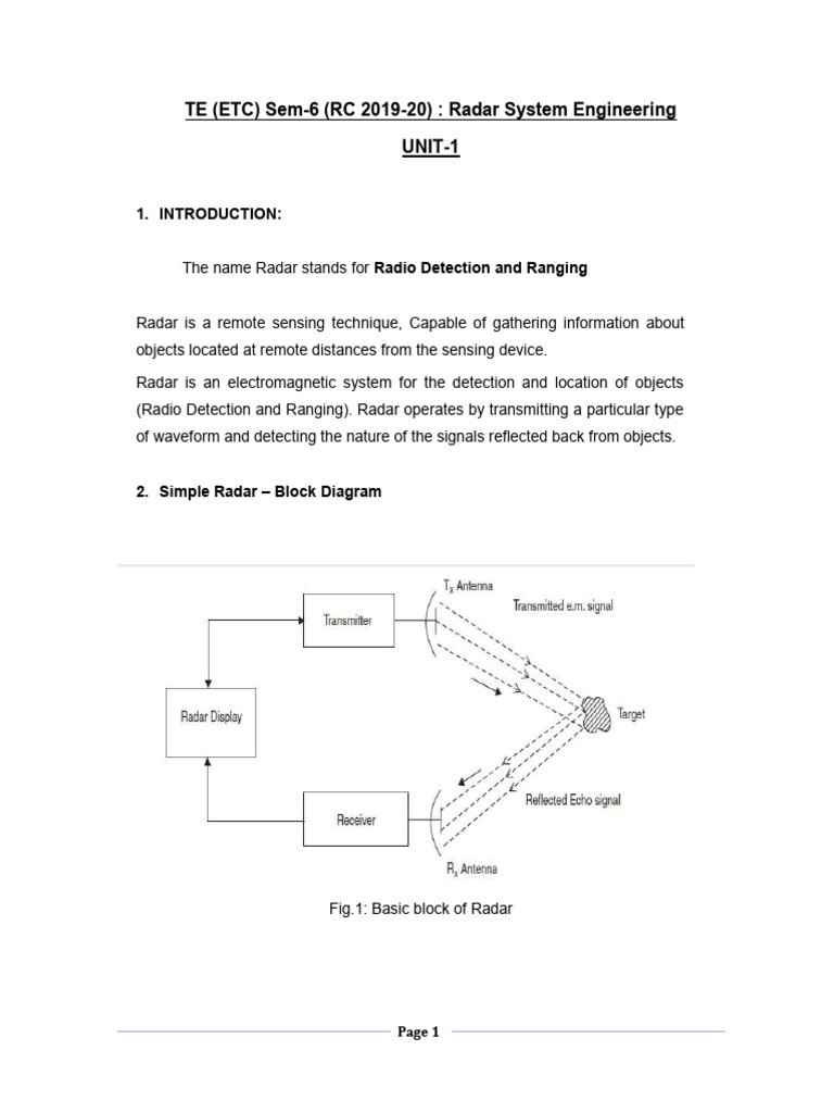 Radar System Engineering Overview | PDF | Radar | Transmitter