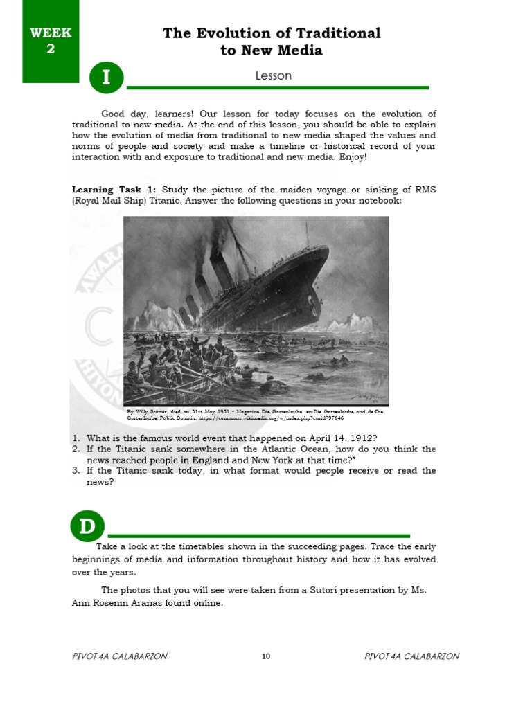 Week 2-The Evolution of Traditional To New Media | PDF | Information ...