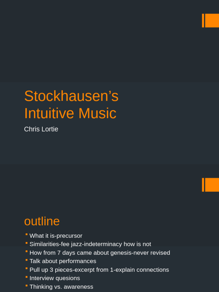 Stockhausen's Intuitive Music Explained | PDF