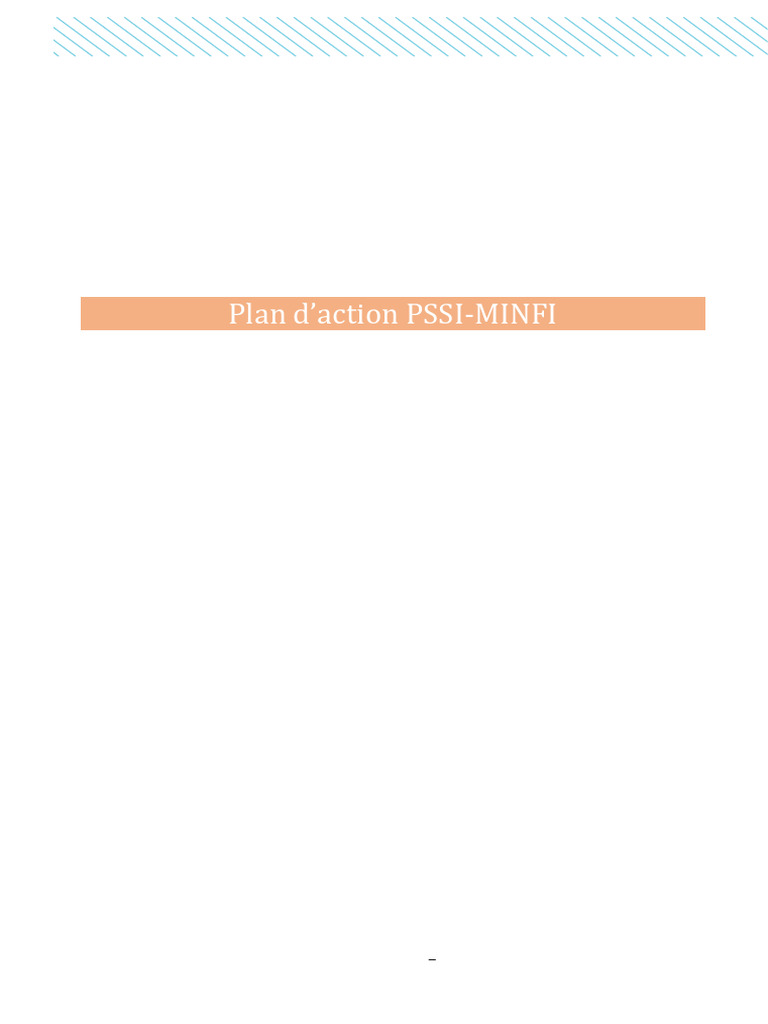 Plan d'Action PSSI-MINFI | PDF | Sécurité des systèmes d'information ...