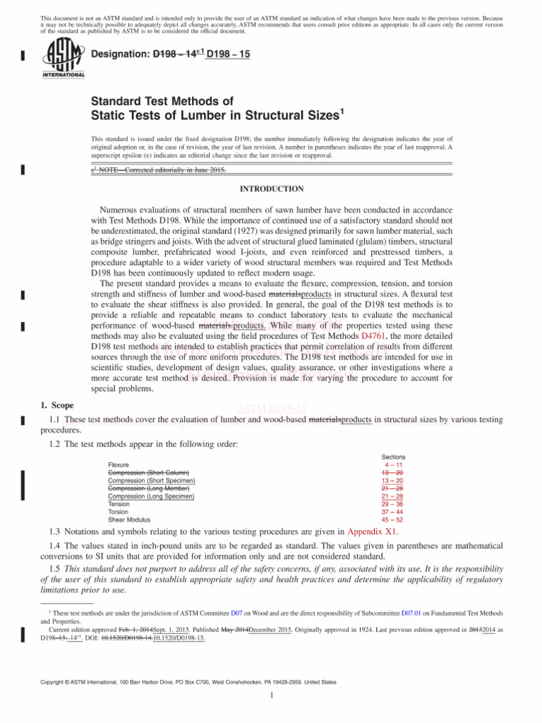 Astm d198 | PDF