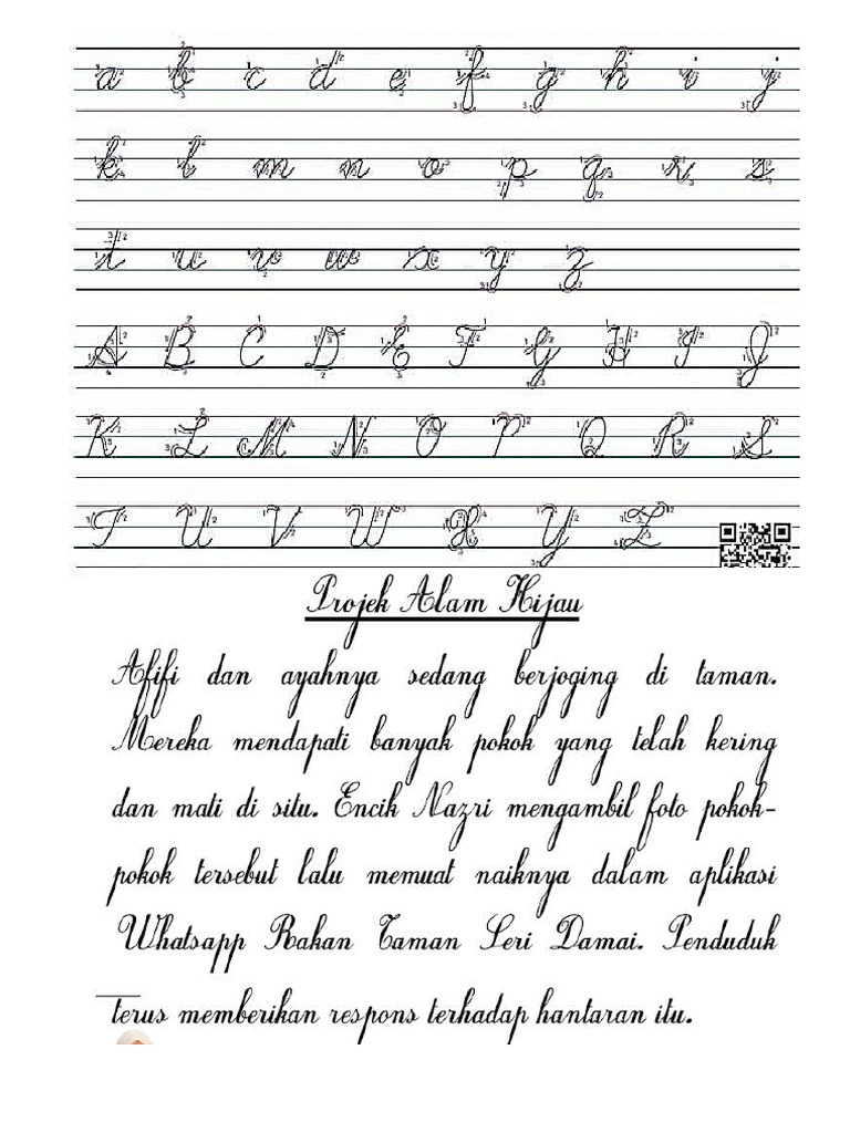 LATIHAN TULISAN BERANGKAI | PDF