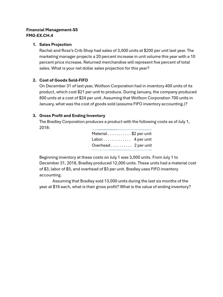 FMG Ex - CH 4 | PDF