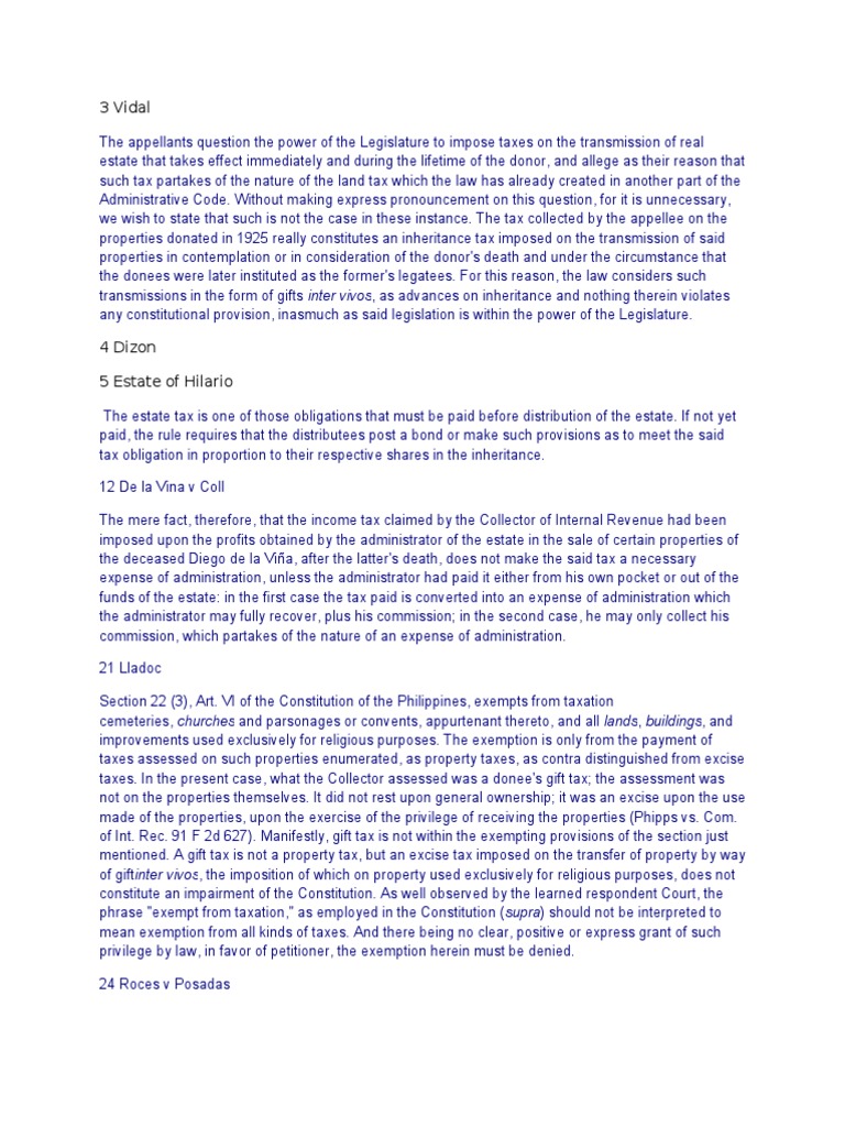 Doctrines PDF Gift Tax In The United States Inheritance Tax