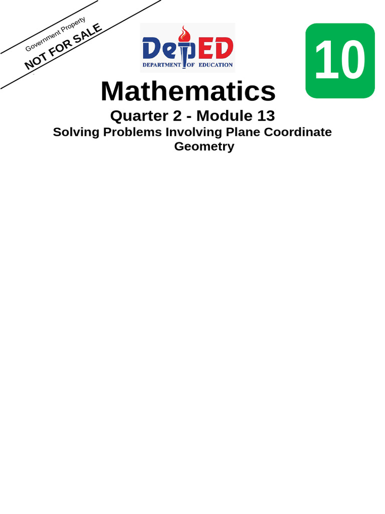 Plane Coordinate Geometry Module 5 | PDF | Circle | Geometry