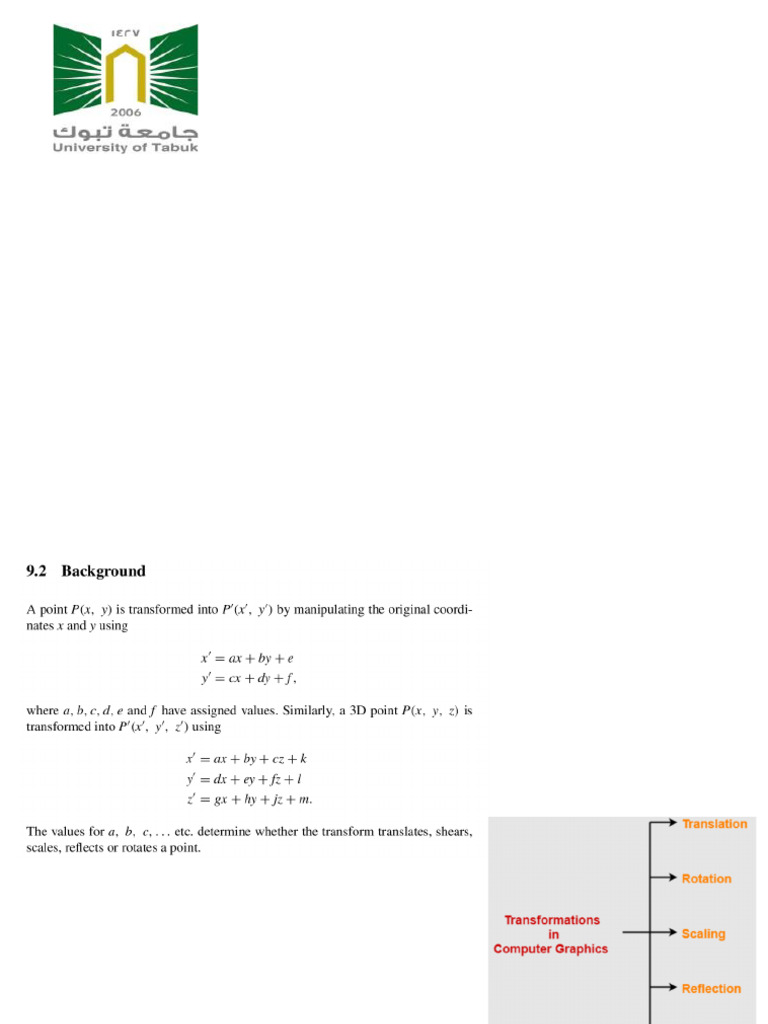 Chapter_2-1_spring 2025_Basic 2D transf(2) | PDF | Cartesian Coordinate ...