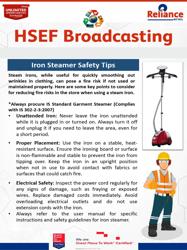 Steam Iron Safety and Fire Prevention | PDF | Fires | Iron