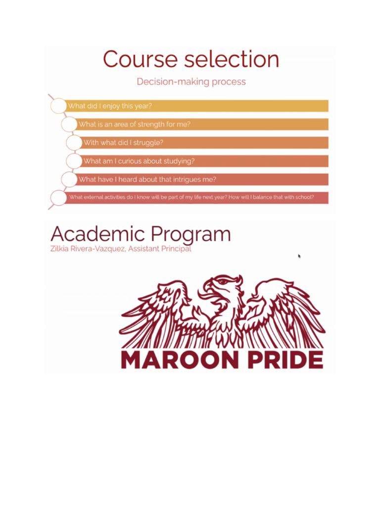 Course Selection Pdf