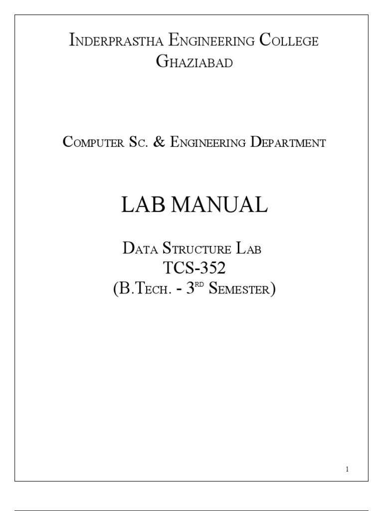 Data Structure Lab Manual PDF