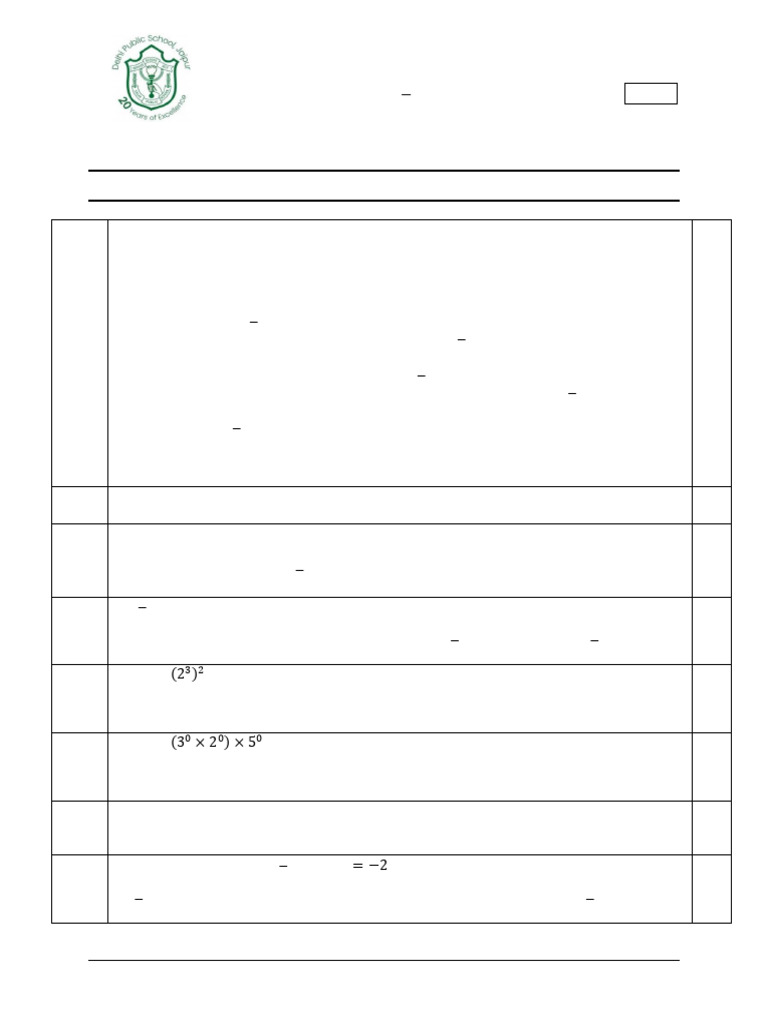 Class 8 Mathematics Exam Set 1 2023-24 | PDF | Area | Cartesian ...