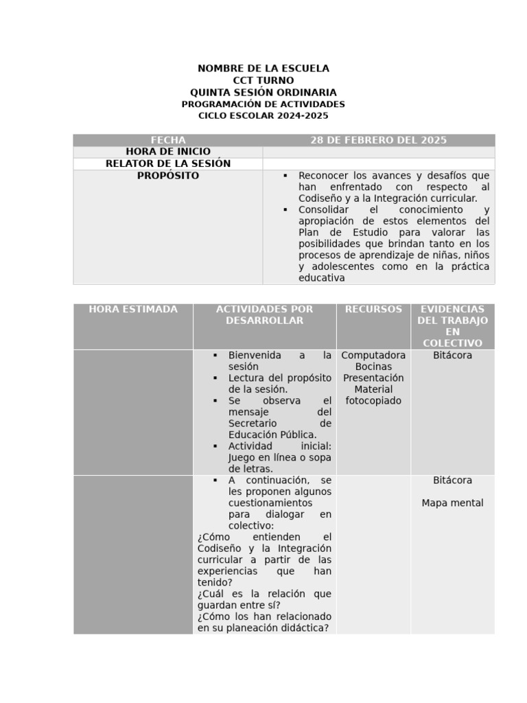 Avances en Codiseño Curricular 2025 | PDF | Plan de estudios | Cognición