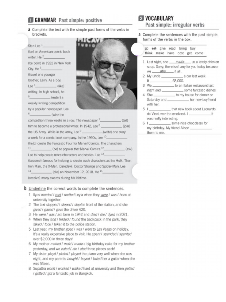 ADV Simple Past Tense | PDF
