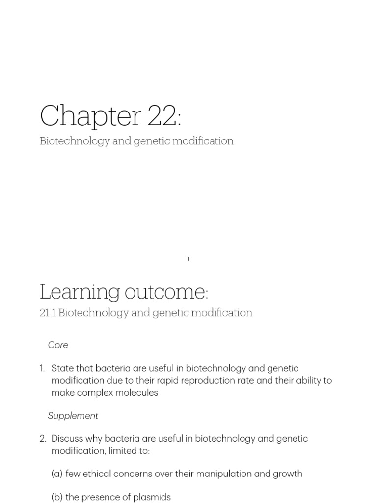 Chapter 22 (Part 1) | PDF | Genetic Engineering | Biotechnology