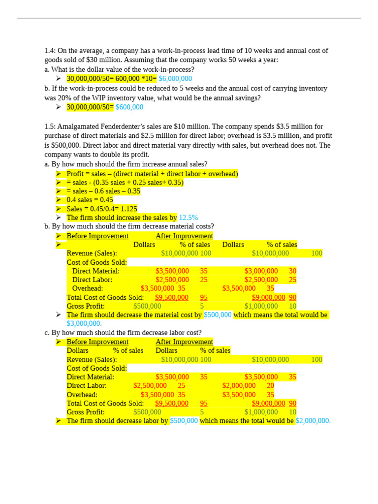 Inventory Management and Cost Analysis | PDF | Cost Of Goods Sold ...