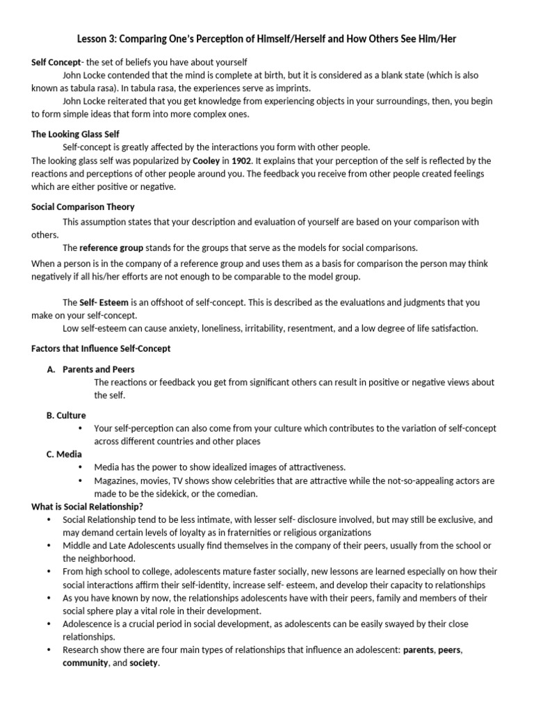 Understanding Self-Concept and Social Influence | PDF | Self Concept ...