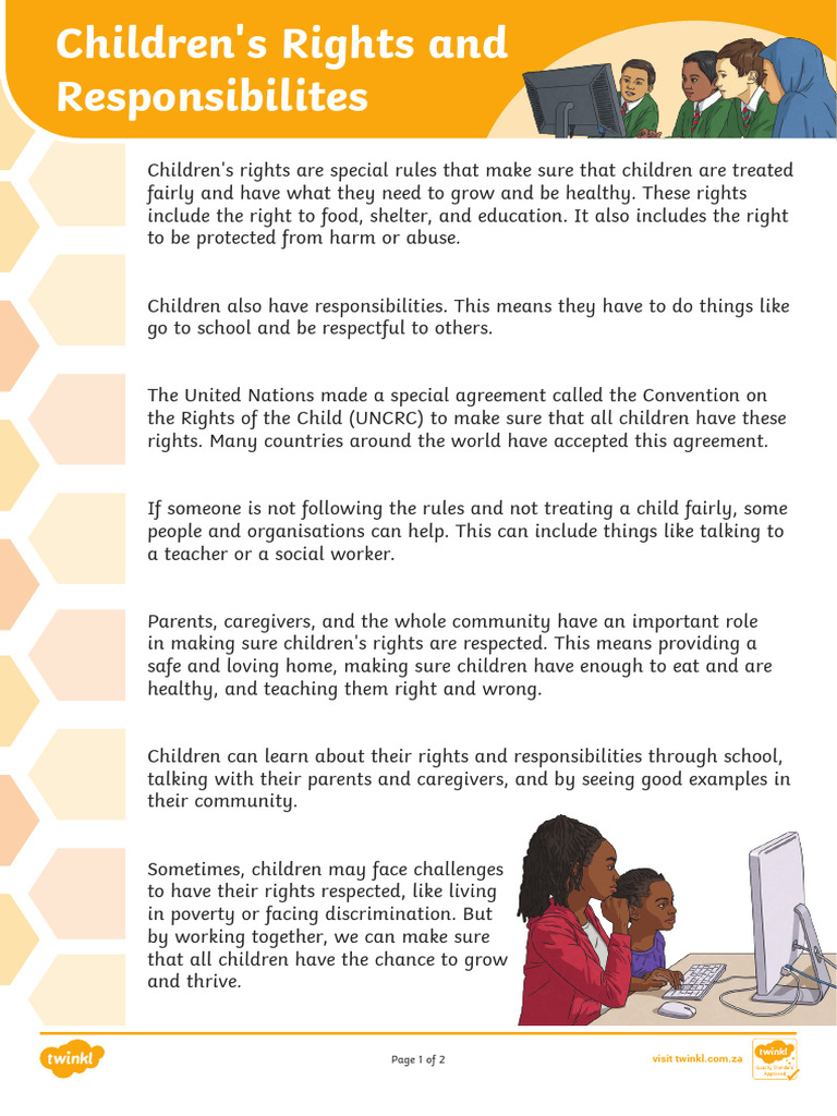 Children's Rights and Responsibilities | PDF | Children's Rights ...