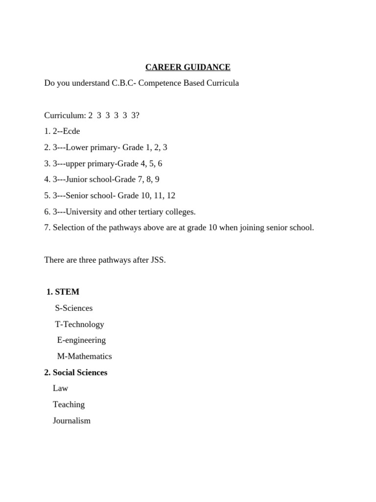 Understanding Kenya's Competence-Based Curriculum | PDF