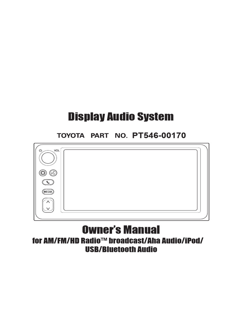 Display Audio System Owners Manual PT546-00170 | PDF | Radio ...