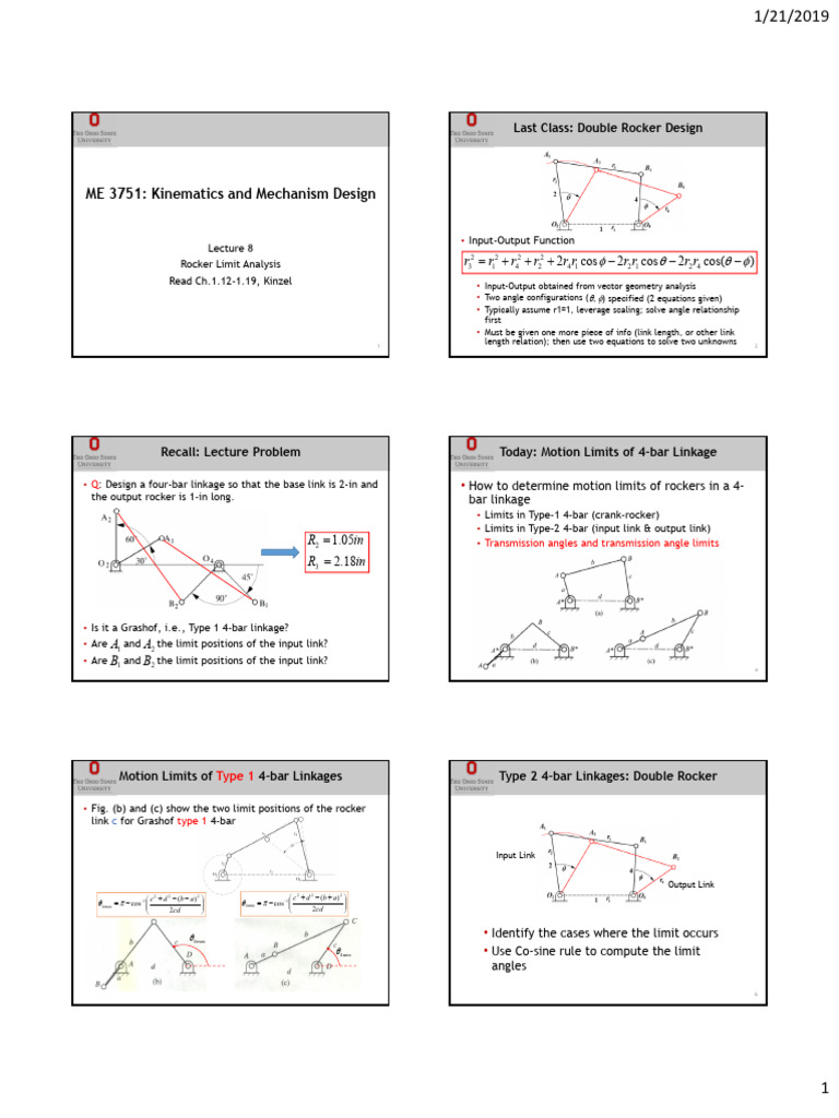Lecture+8+Rocker+limit+analysis+-+printable | PDF | Kinematics | Motion ...